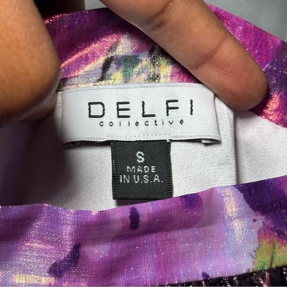 Anthropologie Delfi Collective Floral Midi Pleated Purple Skirt Size Small - Picture 12 of 16